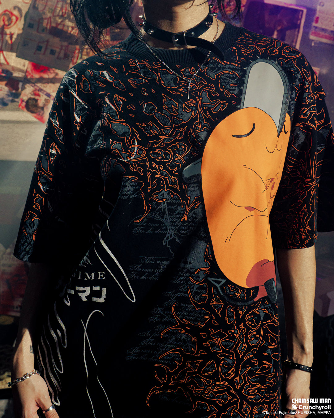 Pochita 199X Oversized Tee in Vintage Black