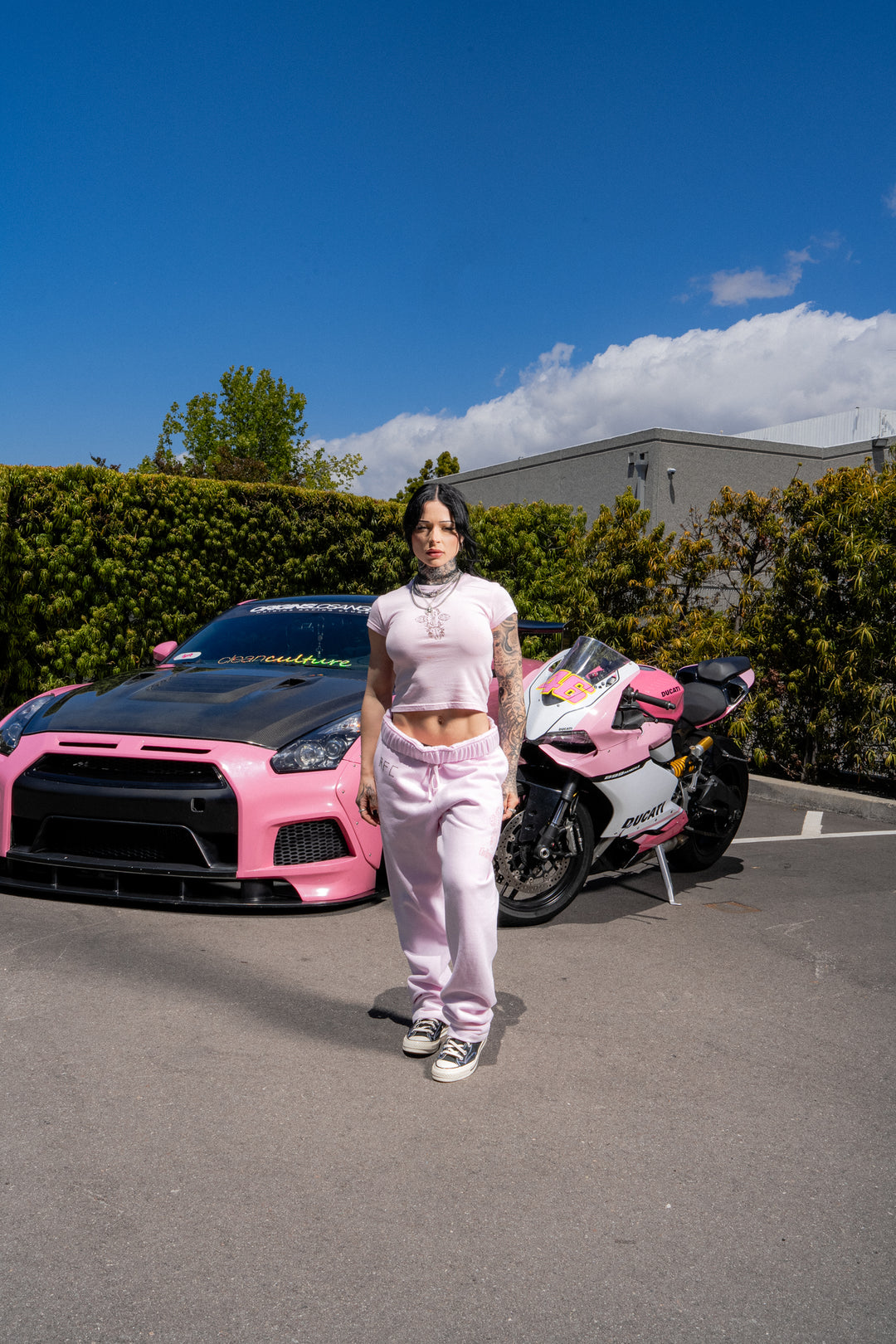 Concrete Sin Baby Tee in Sun Wash Baby Pink