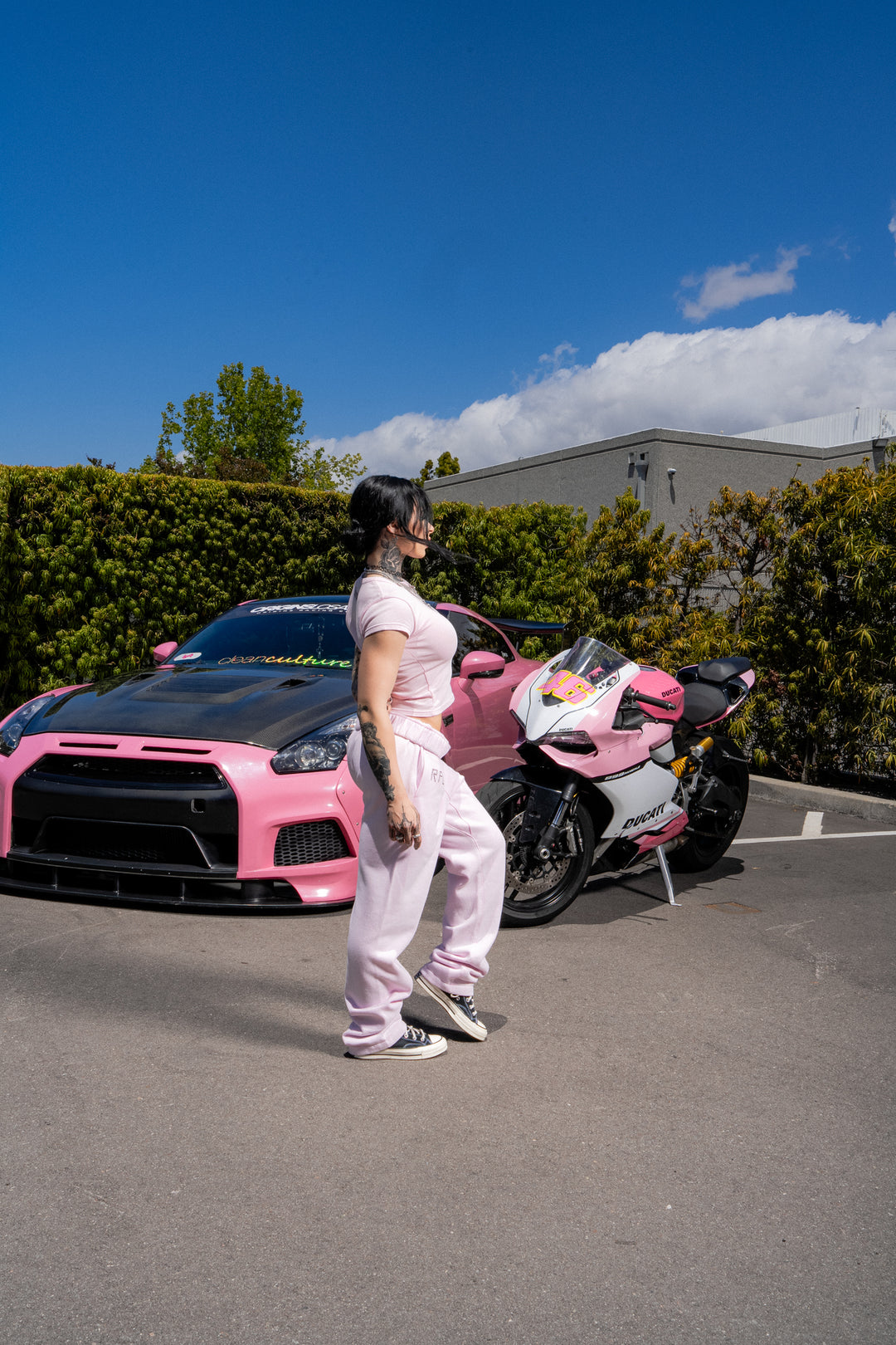 Concrete Sin Baby Tee in Sun Wash Baby Pink