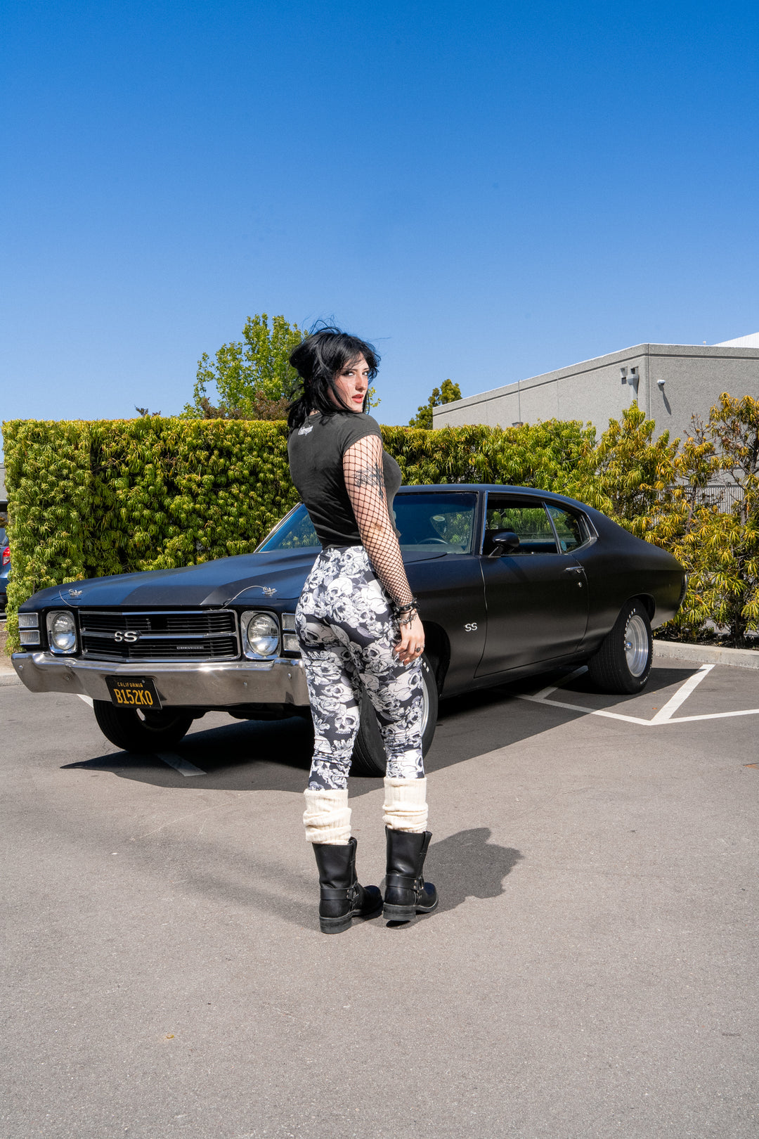 Concrete Sin Baby Tee in Sun Wash Vintage Black