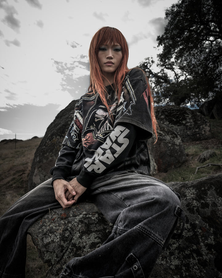 Sith Lord Empite Distressed Twofer in Black/Black