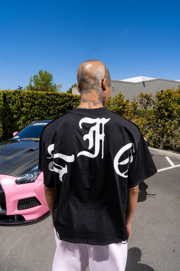 Concrete Sin Dungeon Tee in Sun Wash Vintage Black