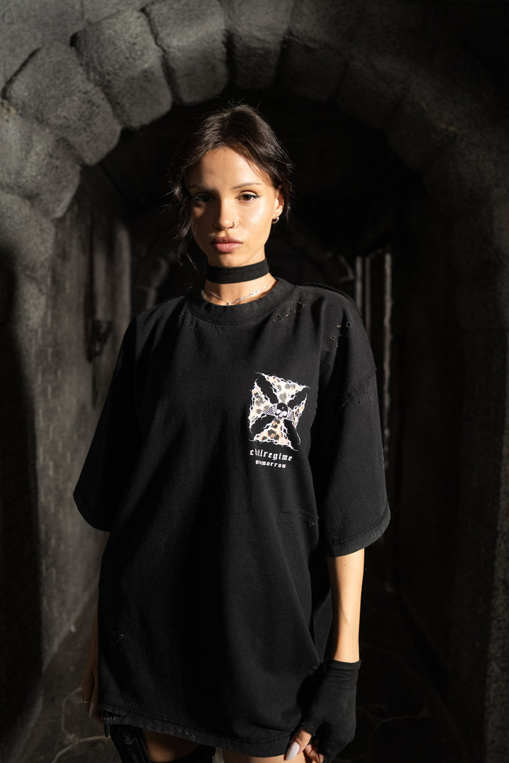 Iron Skull FMR Tee in Leopard/Black