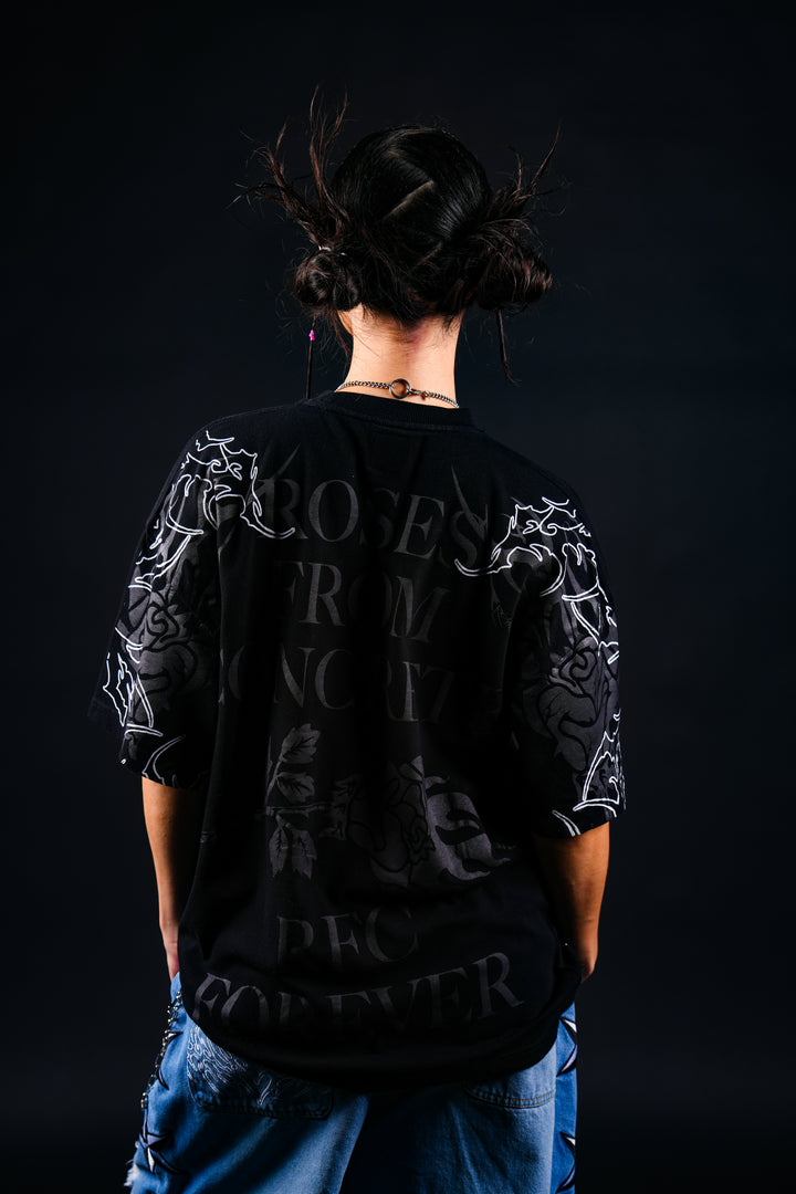 Get Off My Dih American Classic Oversized Tee in Black