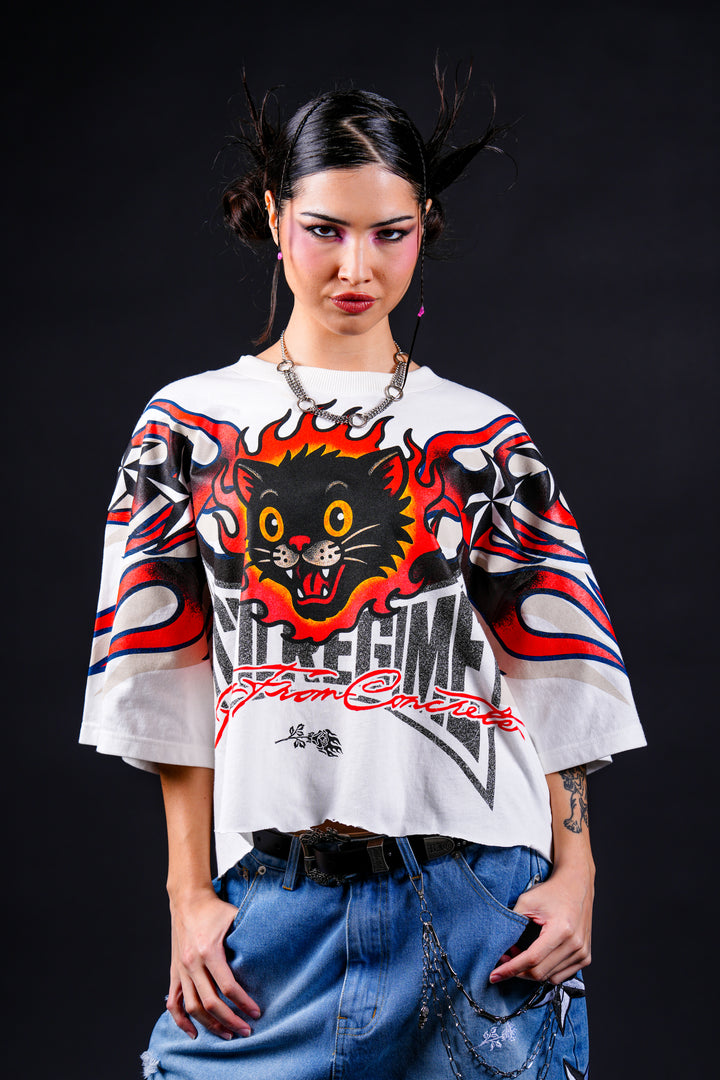 Civ The Cat 199X Oversized Tee in Butter