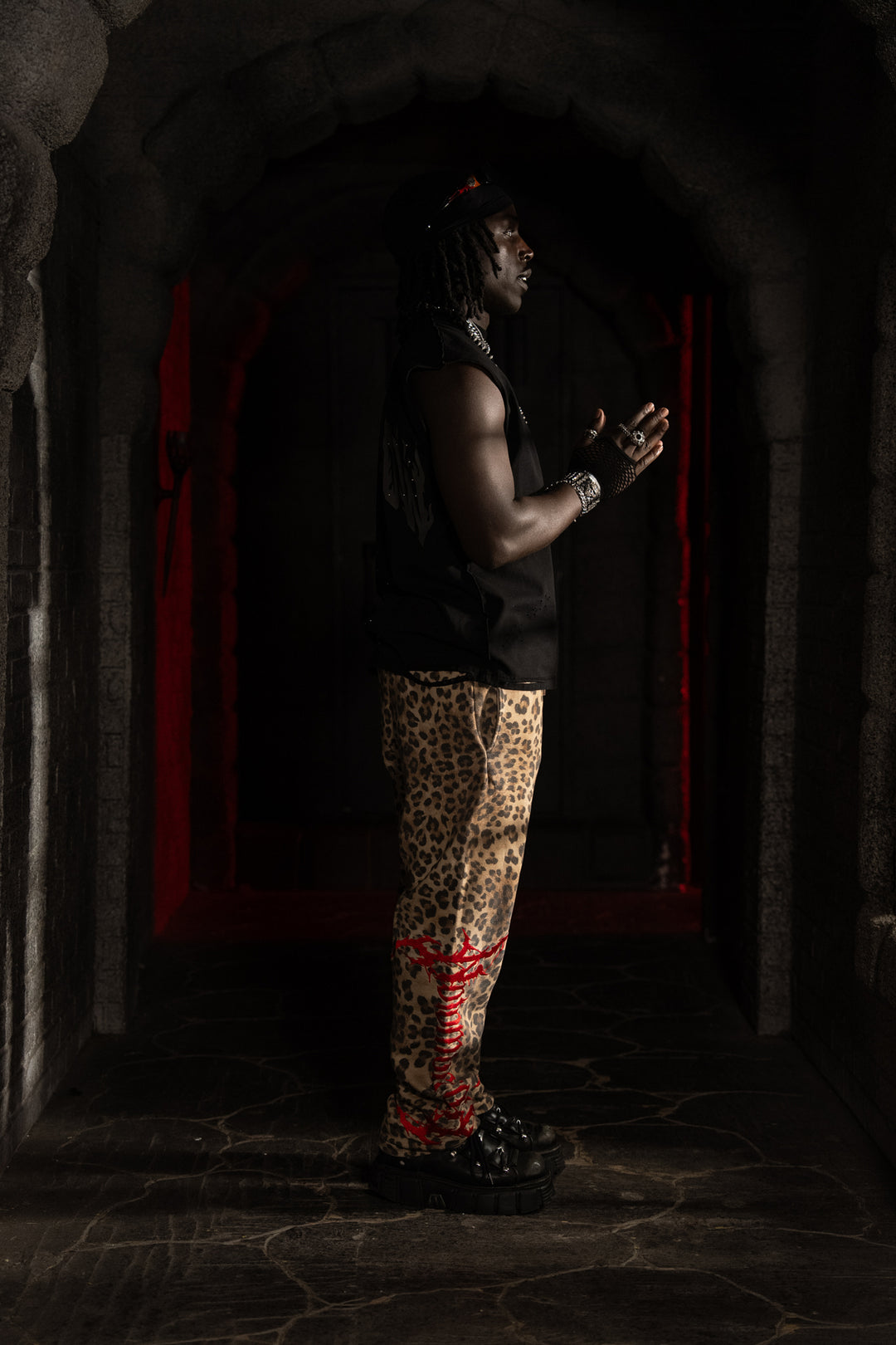 Like There's No Tomorrow Wide Leg Fleece Pants in Leopard Print