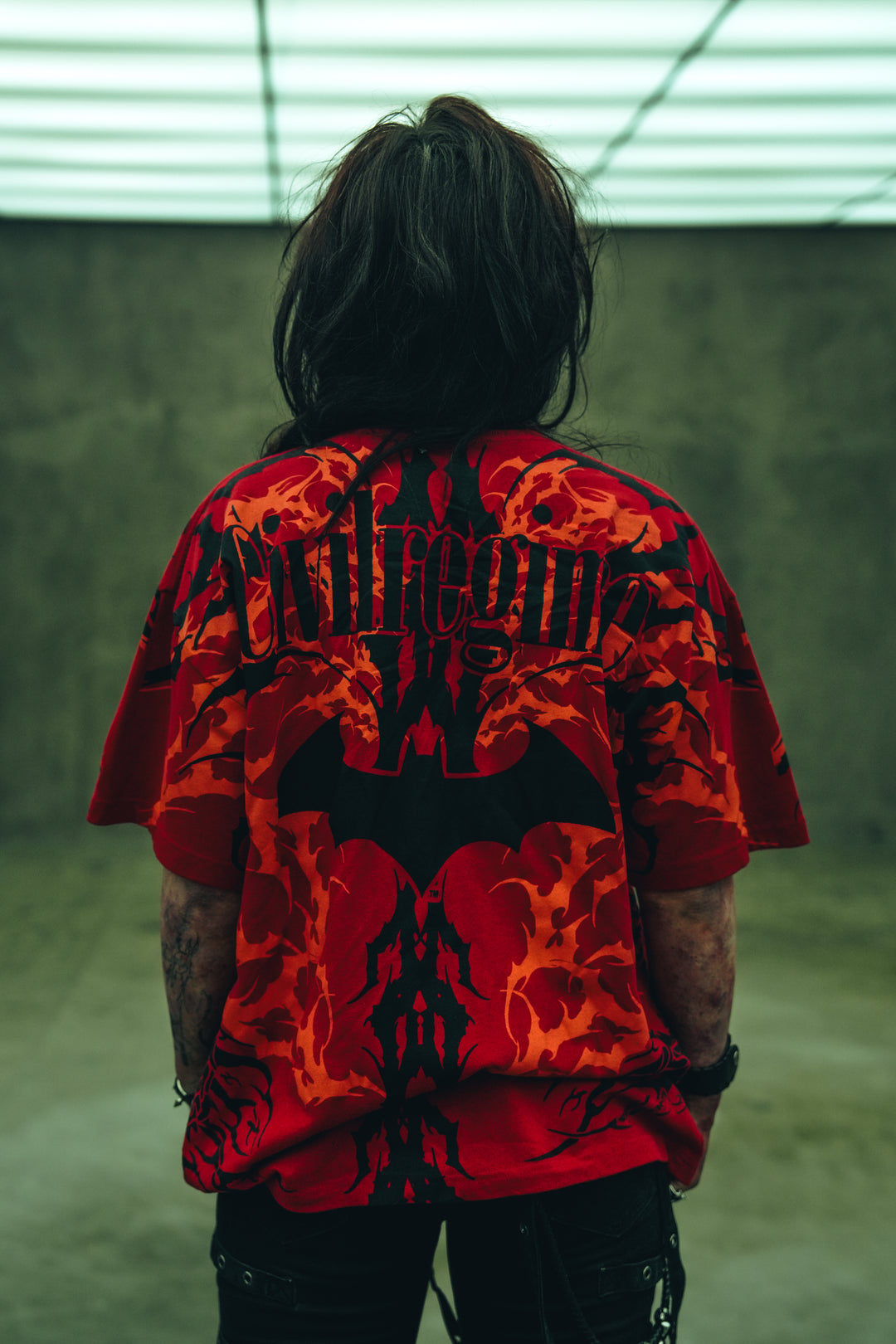 Gotham Calling American Classic Oversized Tee in Radiant Red