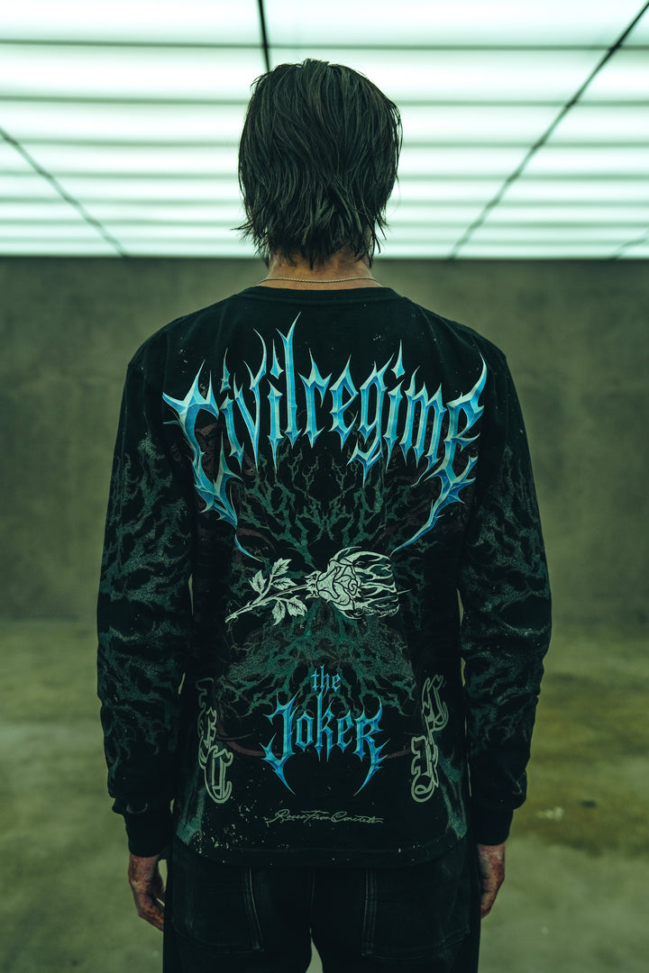 Smile And Sin Midnight L/S Tee in Black