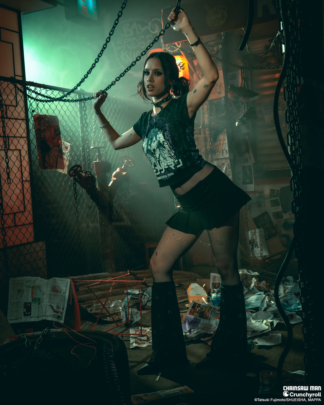 Angelic Threat Baby Tee in Black
