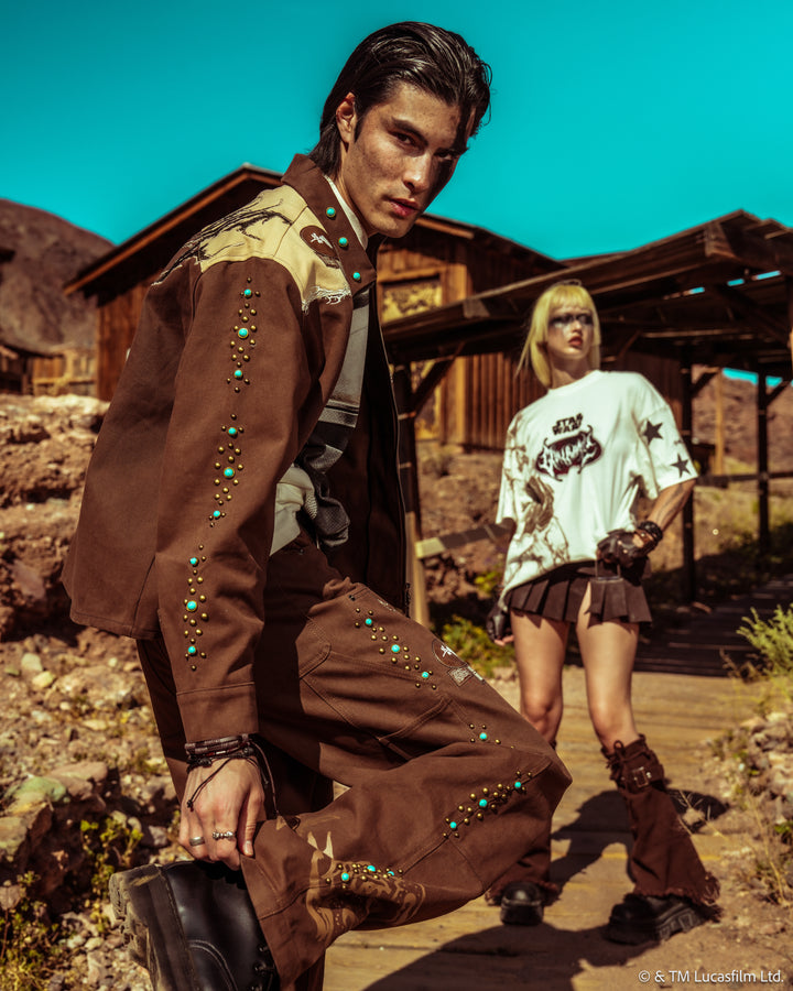 High Bounty Vince L/S Shirt in Sand/Fudge