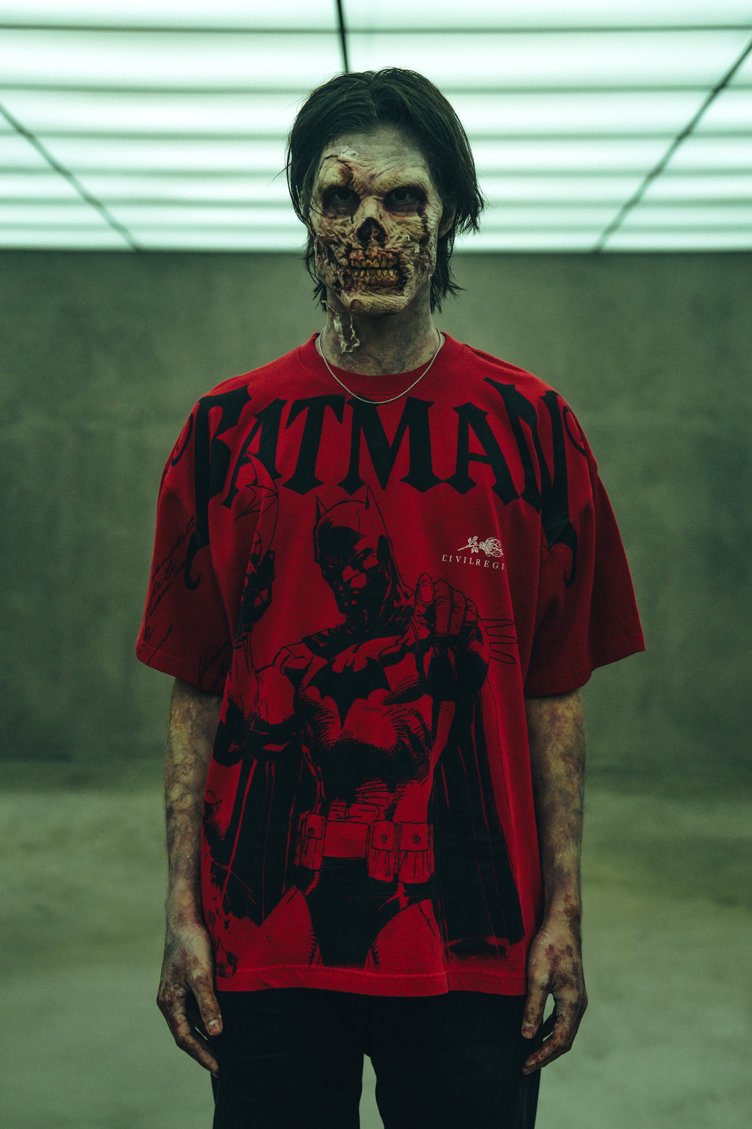 Batman Takeover American Classic Oversized Tee in Radiant Red