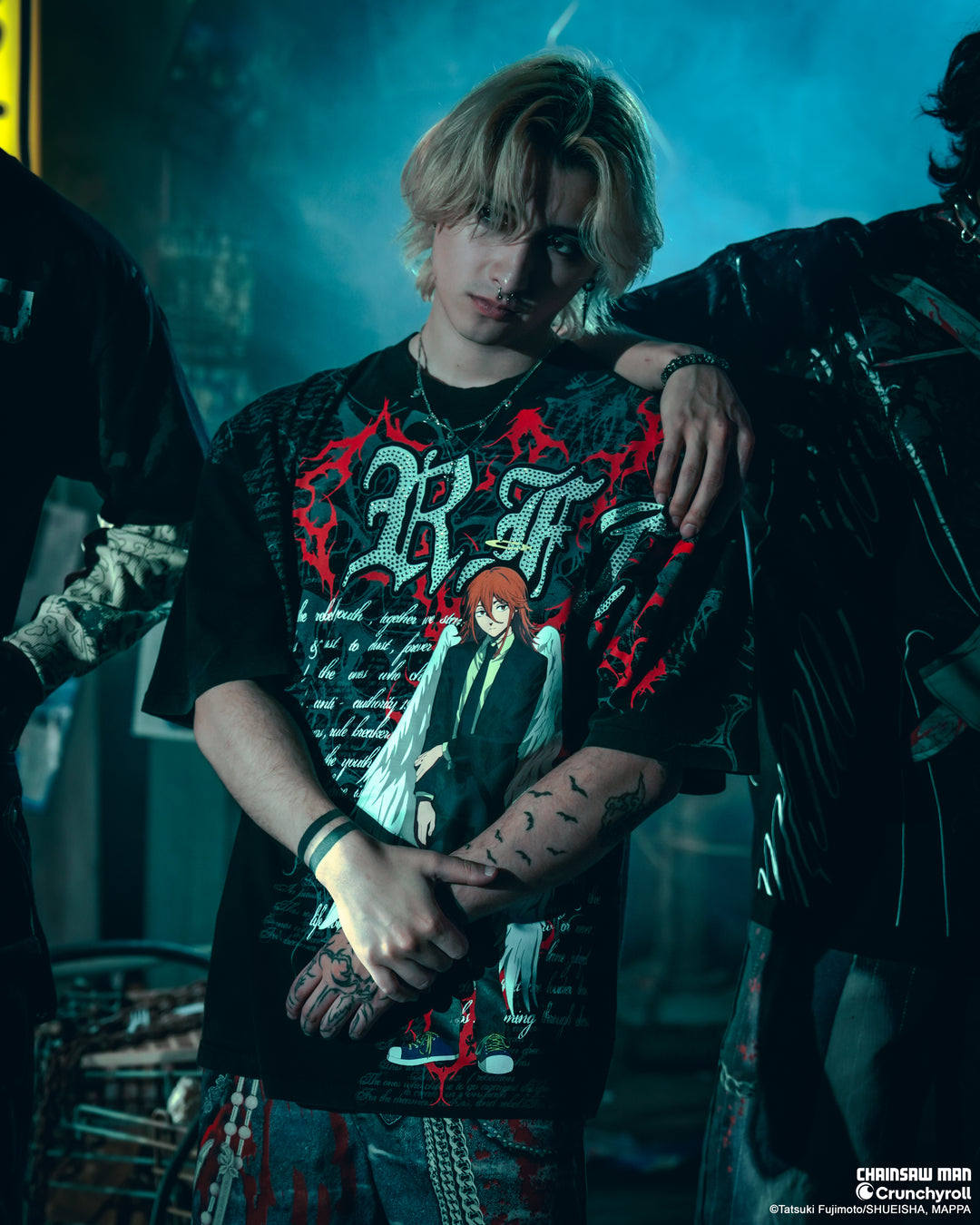 Angel Devil 199X Oversized Tee in Vintage Black