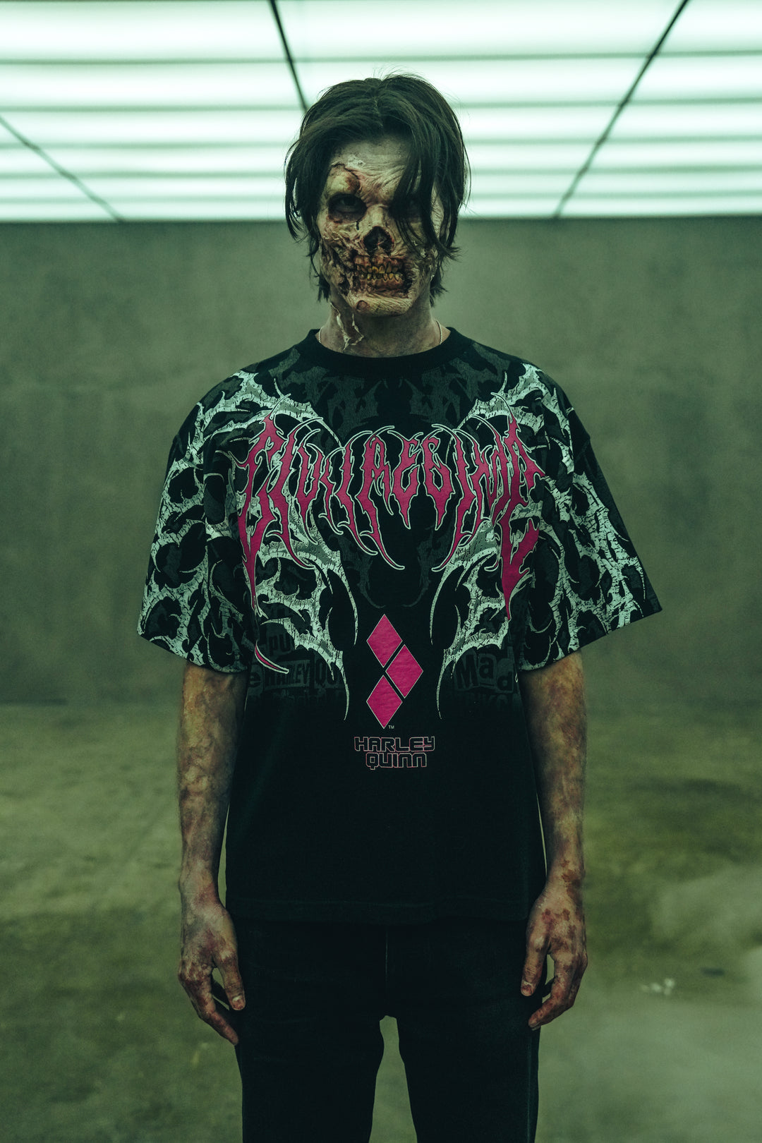 Dead Laugh "Side By Side" 199X Oversized Tee in Black