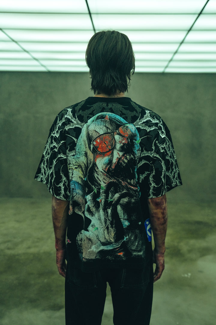 Dead Laugh "Side By Side" 199X Oversized Tee in Black