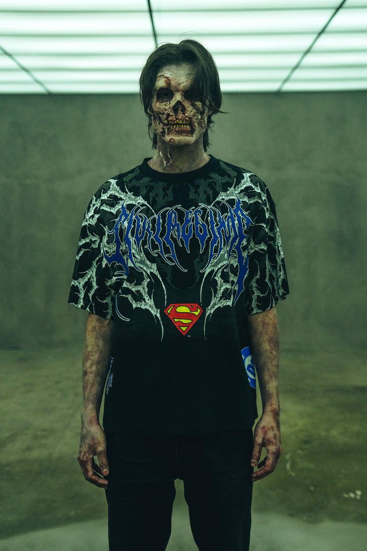 Dead Man Of Steel "Side By Side" 199X Oversized Tee in Black