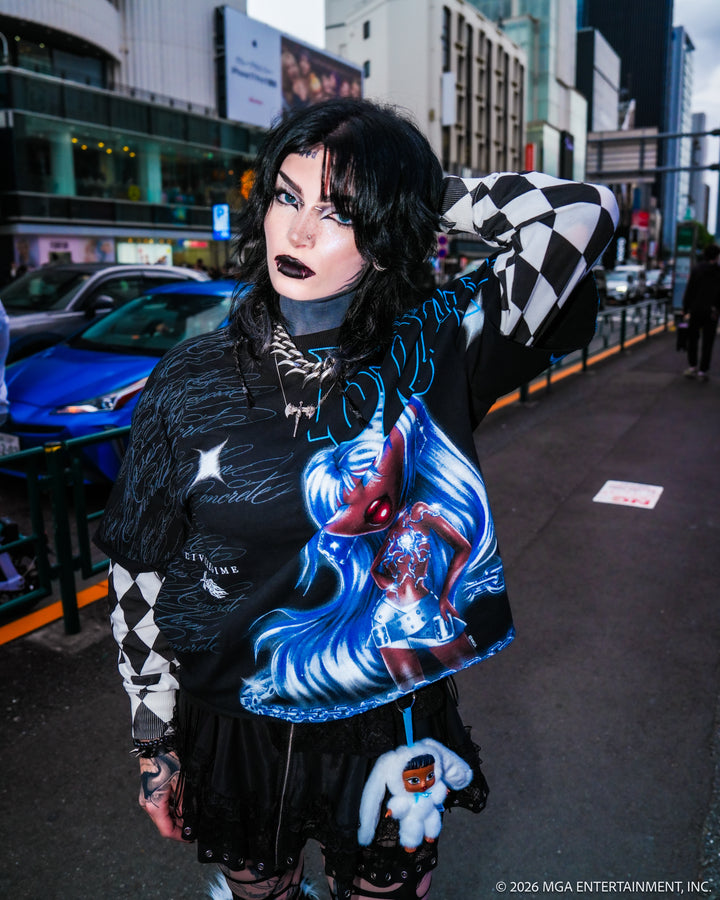Bratcore 199X Jersey Twofer in Black/White