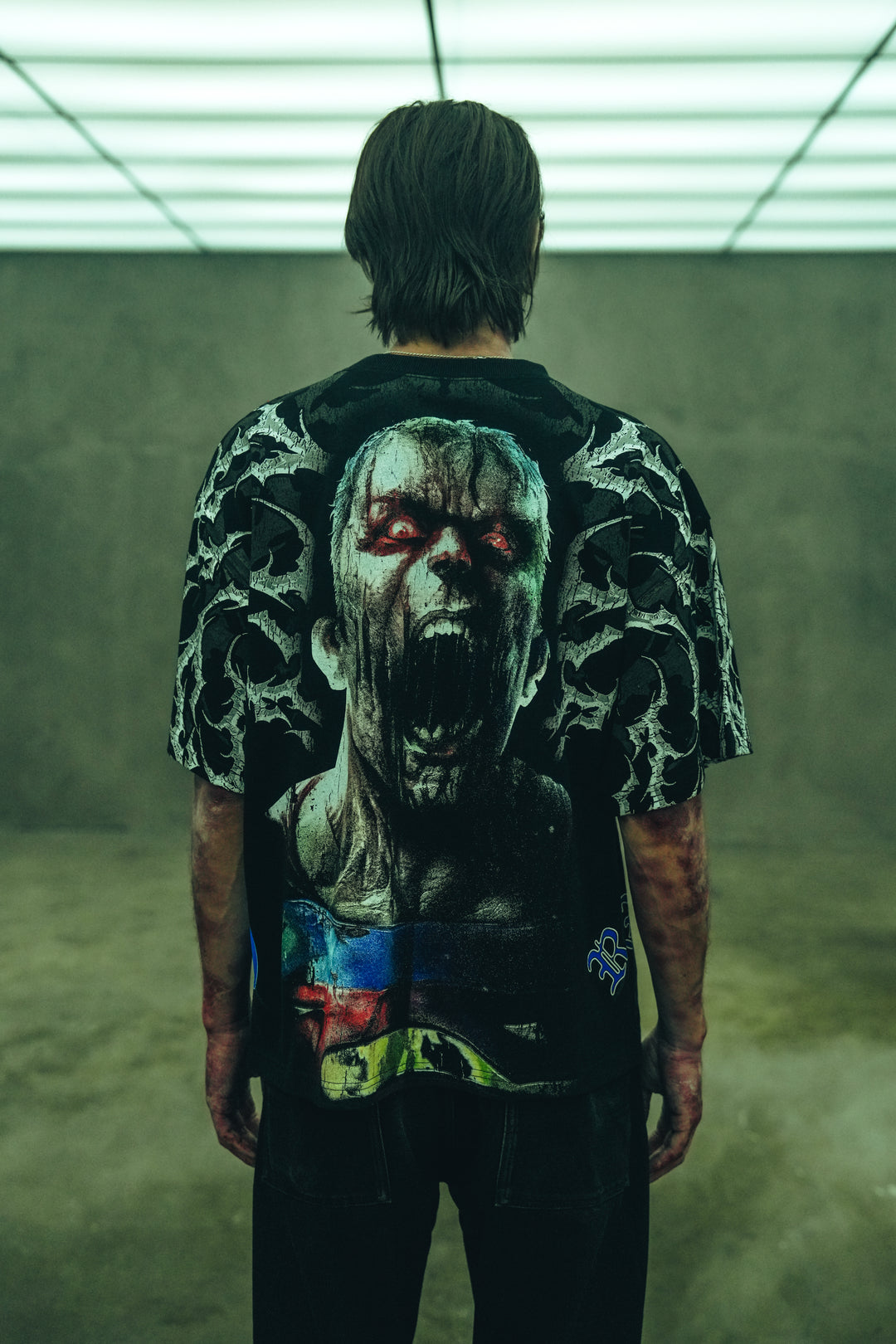 Dead Man Of Steel "Side By Side" 199X Oversized Tee in Black