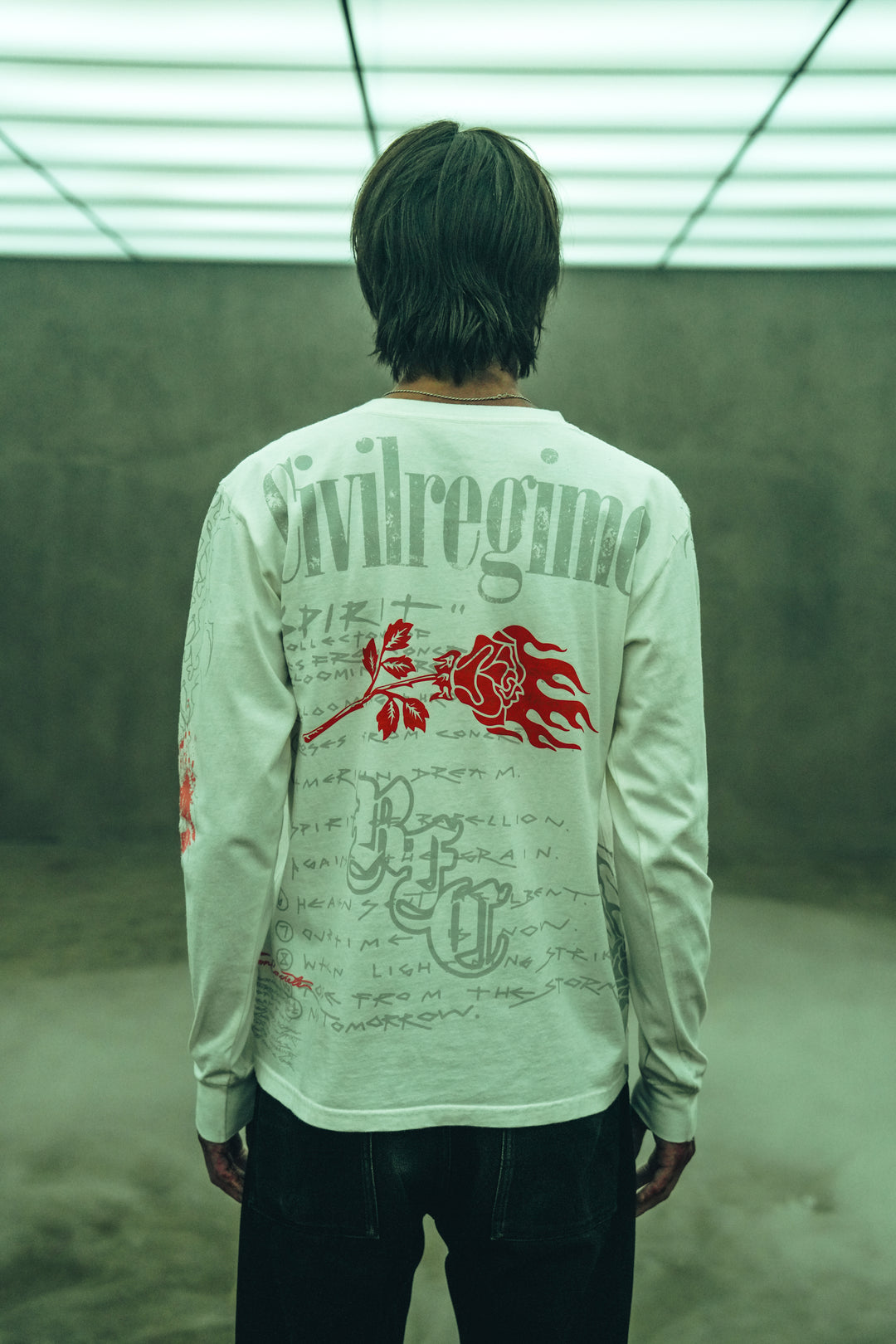 Mad Love Money Midnight L/S Tee in White
