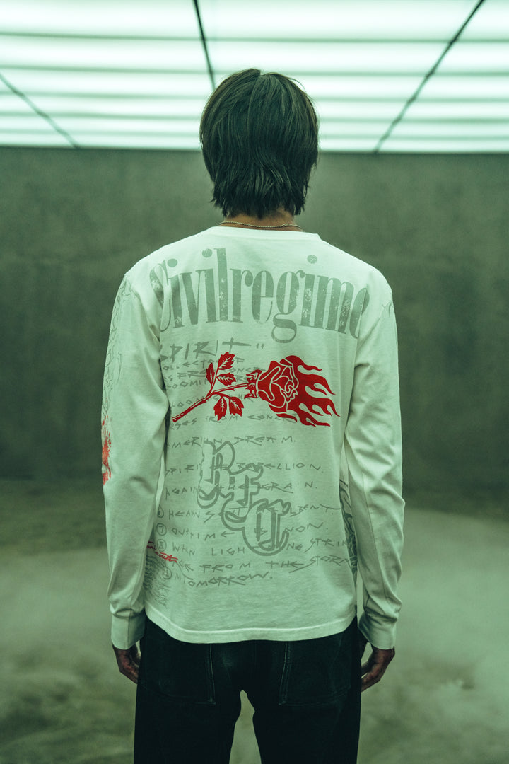 Mad Love Money Midnight L/S Tee in White