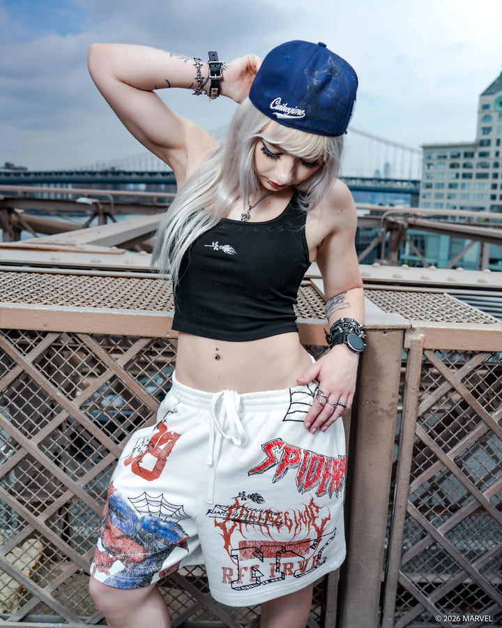 New York Webs Fitted Hat in Navy Blue