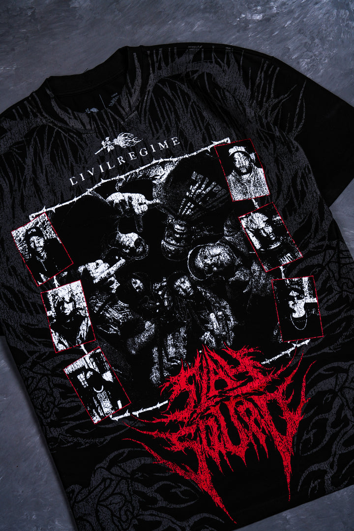 Ghetto Metal Forever American Classic Oversized Tee in Black