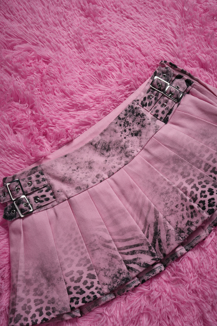 Detention Doll Mini Pleated Skirt in Baby Pink