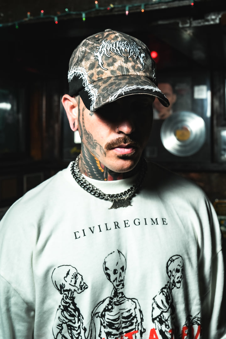 Infected Strapback Hat in Cyber Leopard/Black
