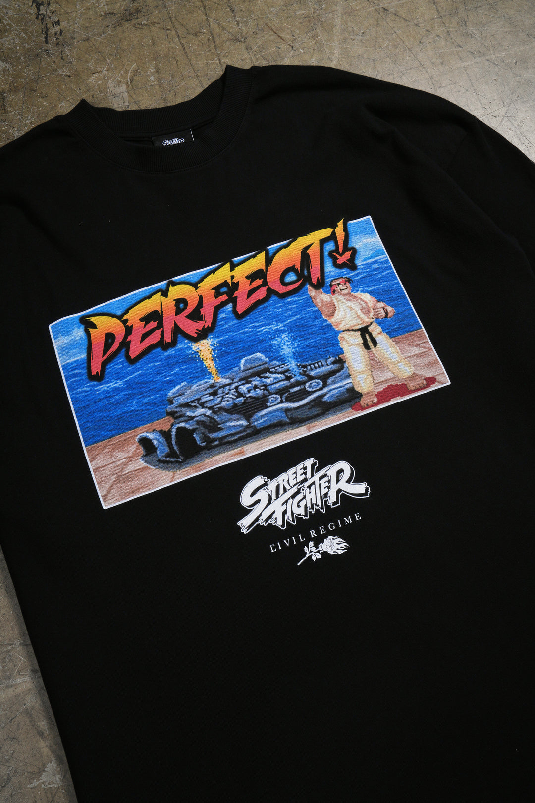 Bonus Round American Classic Oversized Tee in Black