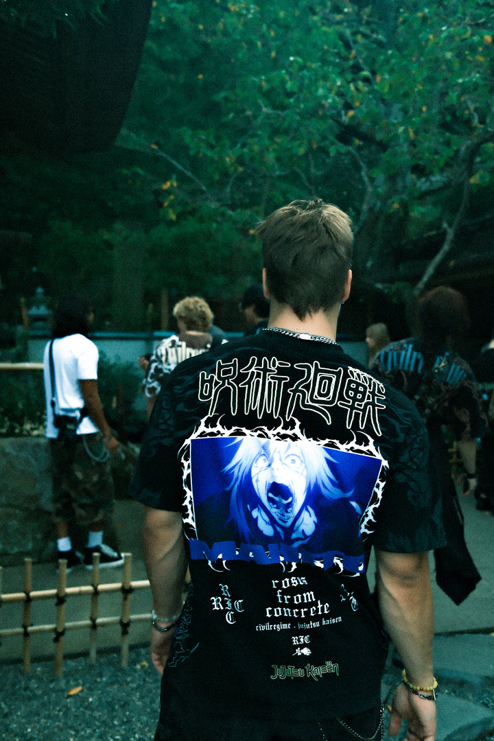 Blood And Soul American Classic Oversized Tee in Black