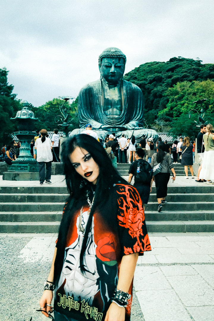 The Cursed Rose American Classic Oversized Tee in Black