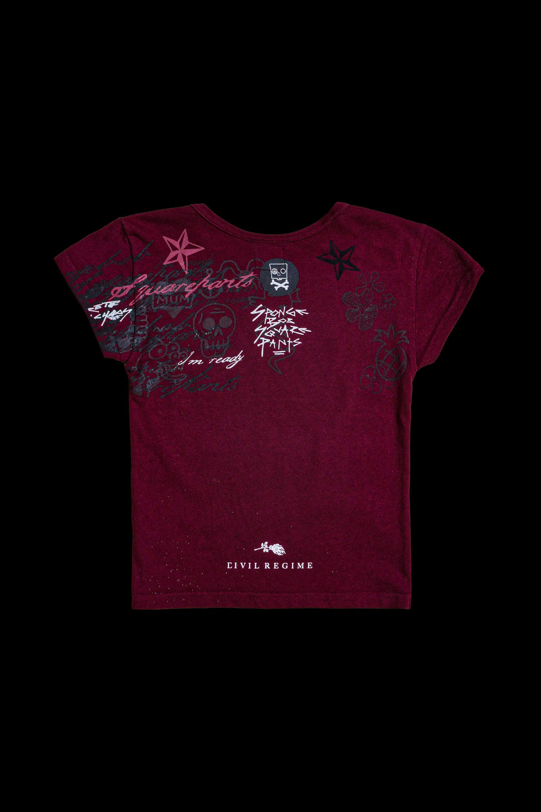 High Tide Baby Tee in Oxblood