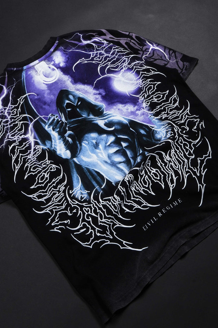 Moon Knight Strike American Classic Oversized Tee in Vintage Black