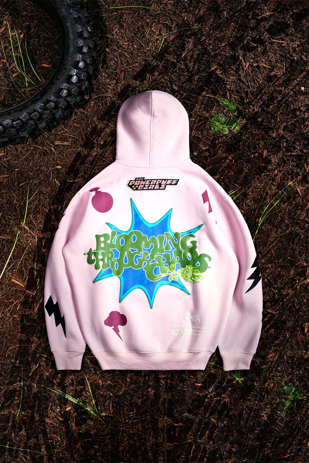 Bad Evil Cozy Hoodie in Baby Pink