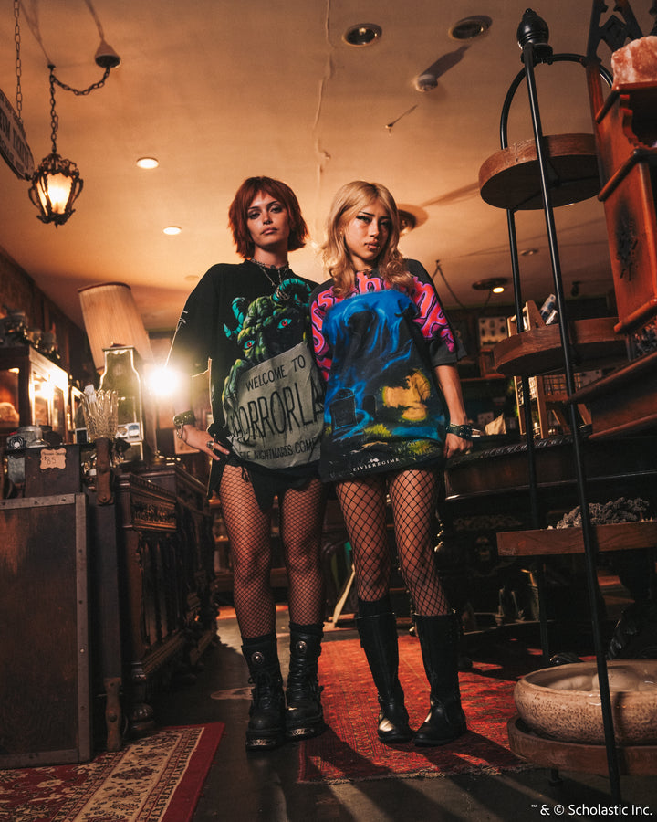 Horrorland American Classic Oversized Tee in Black