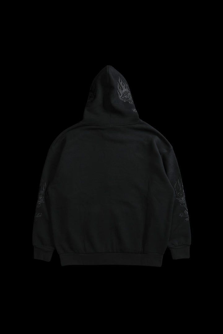 A Forever Rose Classic Zip Up Hoodie in Black