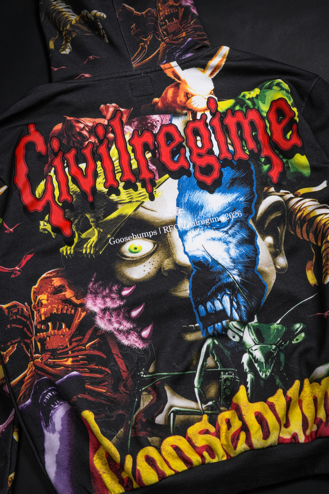 Goosebumps Collage Indie Rose Hoodie in Goosebumps All Over Print