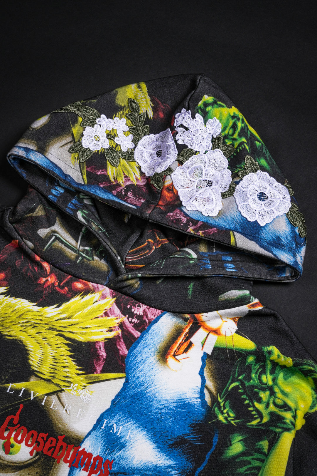 Goosebumps Collage Indie Rose Hoodie in Goosebumps All Over Print