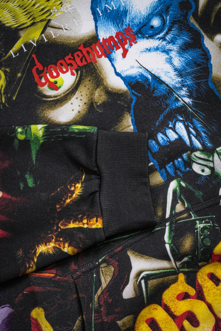 Goosebumps Collage Indie Rose Hoodie in Goosebumps All Over Print