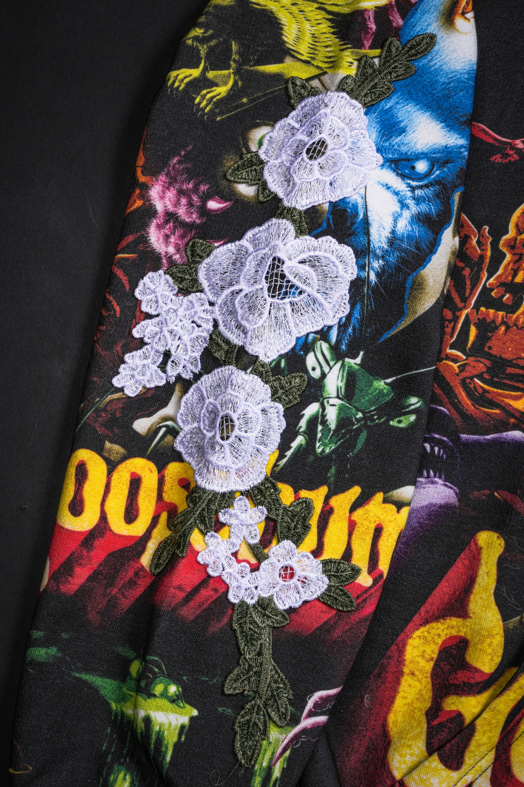 Goosebumps Collage Indie Rose Hoodie in Goosebumps All Over Print
