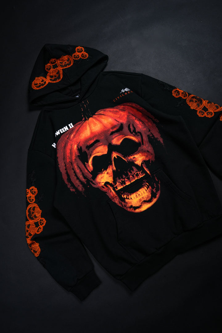 Pure Evil Indie Rose Hoodie in Black