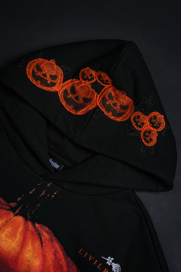Pure Evil Indie Rose Hoodie in Black