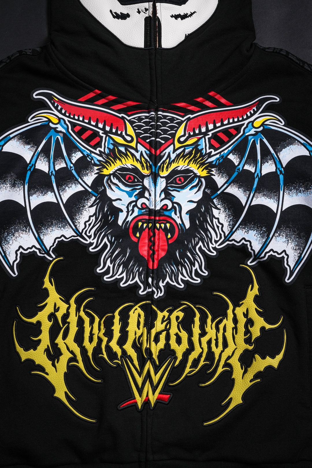 Pure Evil Full Zip Up Hoodie in Black