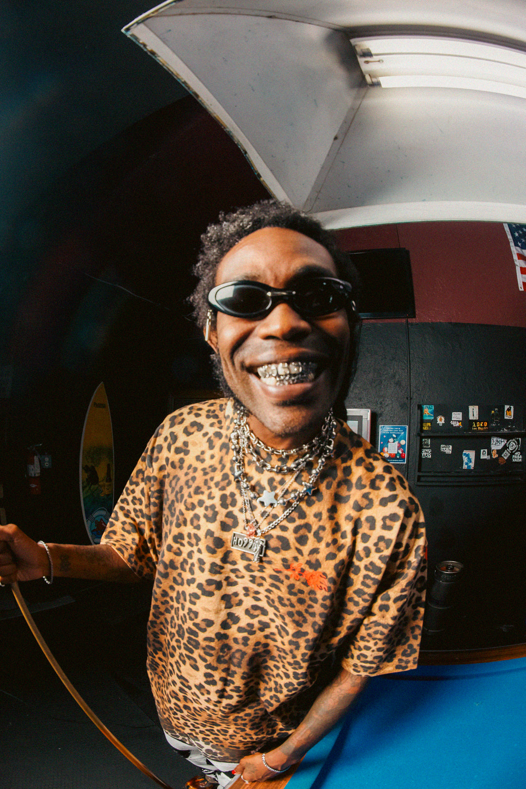 Concrete 199X Oversized Tee in Leopard