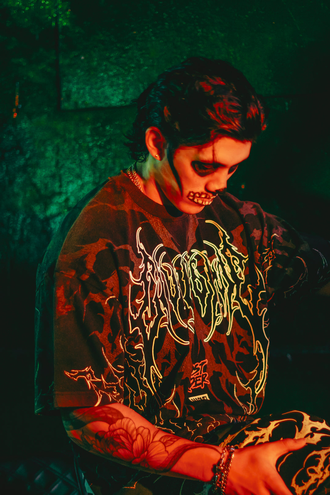 Ghost Rider And Me American Classic Oversized Tee in Vintage Black
