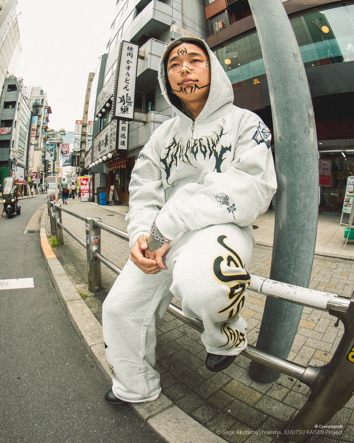 Cursed Energy Destroy Hoodie in Heather Gray