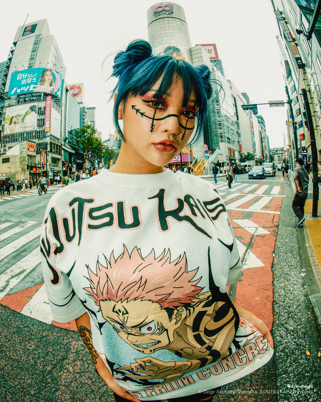 Wrath Of Sukuna "Side By Side" 199X Oversized Tee in Butter