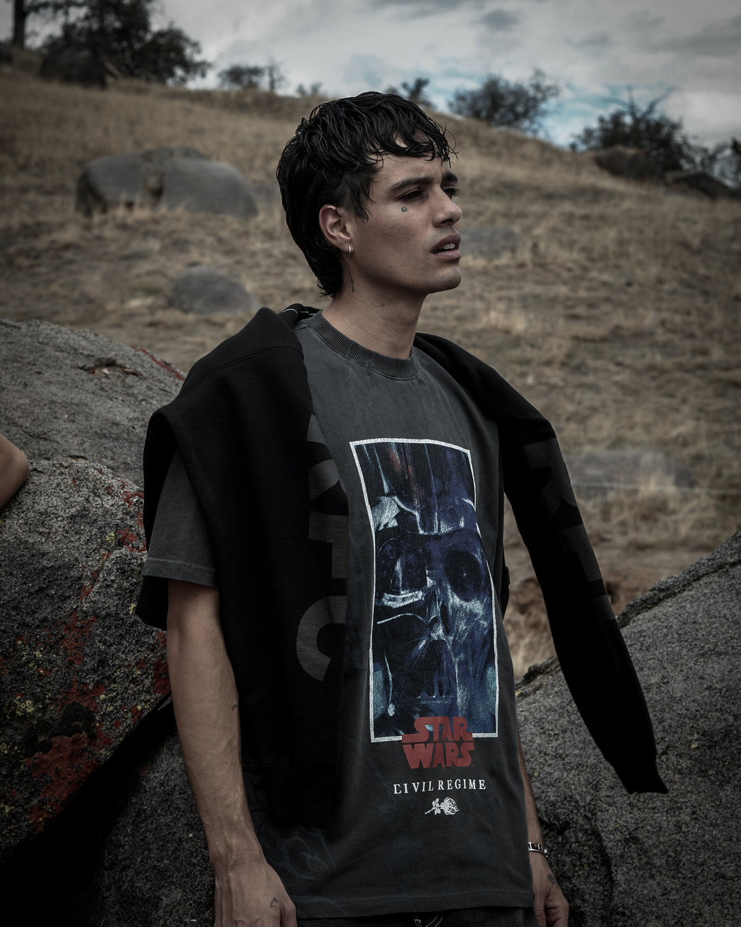 Galactic Decay American Classic Oversized Tee in Vintage Ashes