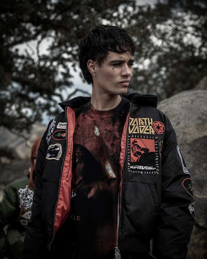 Phantom Concrete Bomber Jacket in Black