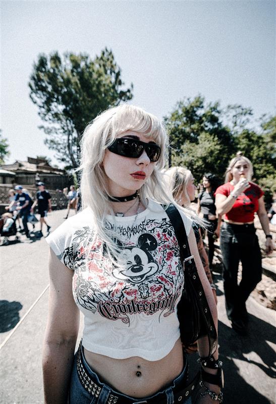 Metal Mickey Baby Tee in Butter