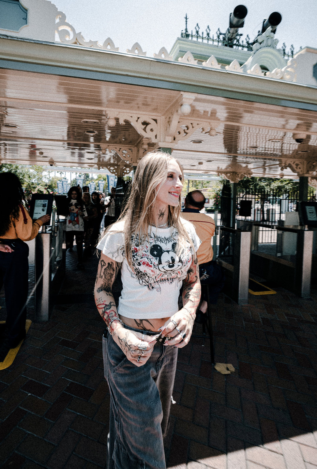 Metal Mickey Baby Tee in Butter
